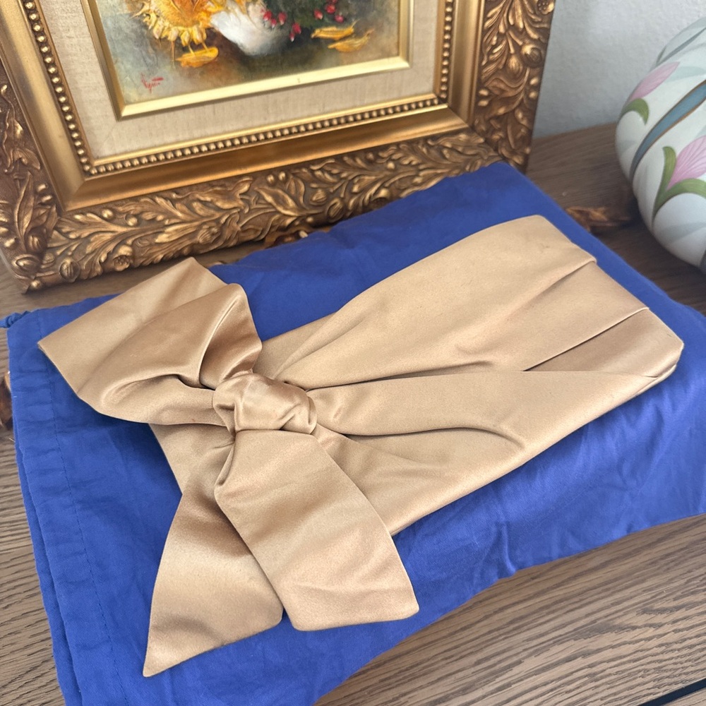 Valentino satin gold Clutch